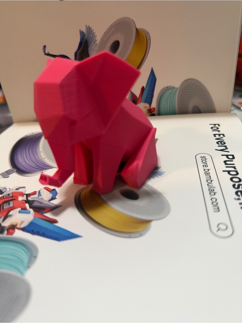 Geometric Pink Elephant Building Figure - Kids Toys Building Sets & Blocks